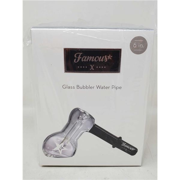 Famous Glass Bubbler Water Pipe (6in)