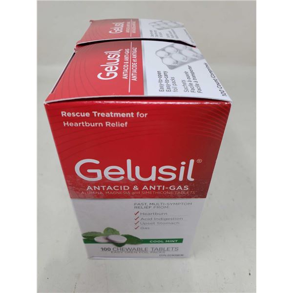 Gelusil Antacid & Anti-Gas (2 x 100 chewable tabs)