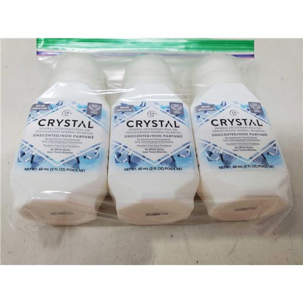 Crystal Unscented Deodorant (3 x 2fl oz)