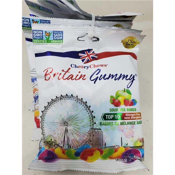 Cheary Chews Britain Gummy- Sour Mix (6 x 150g)