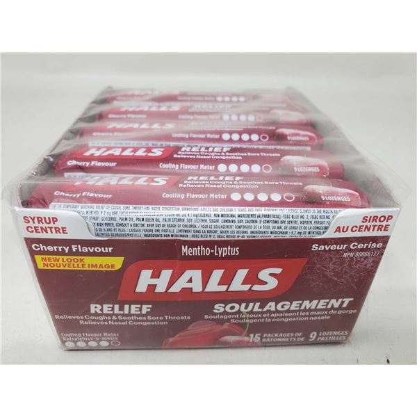 Halls Cherry Flavour Lozenges (15 x 9)