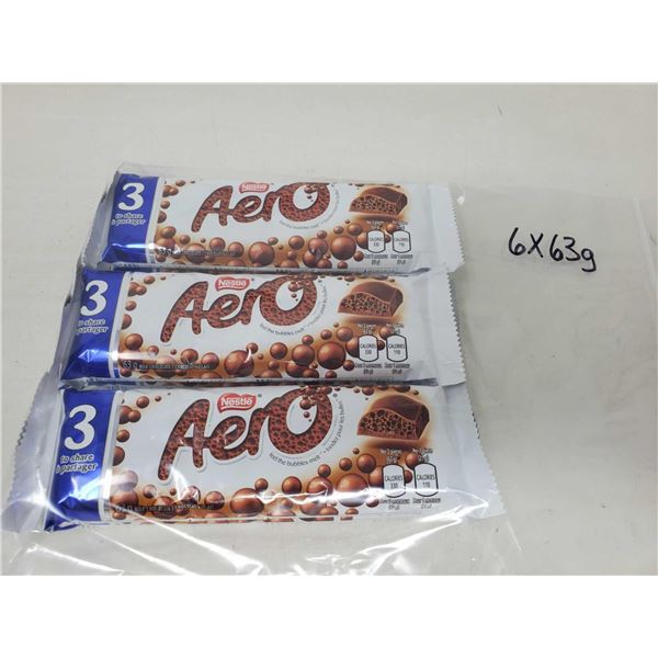 Nestle Aero Chocolate Bars (6 x 63g)