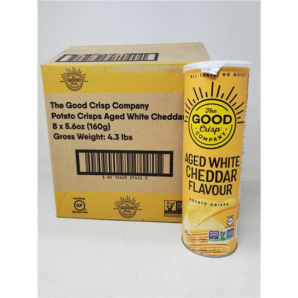 The Good Crisp Company-Aged White Cheddar Flavour Chips (8 x 160g)