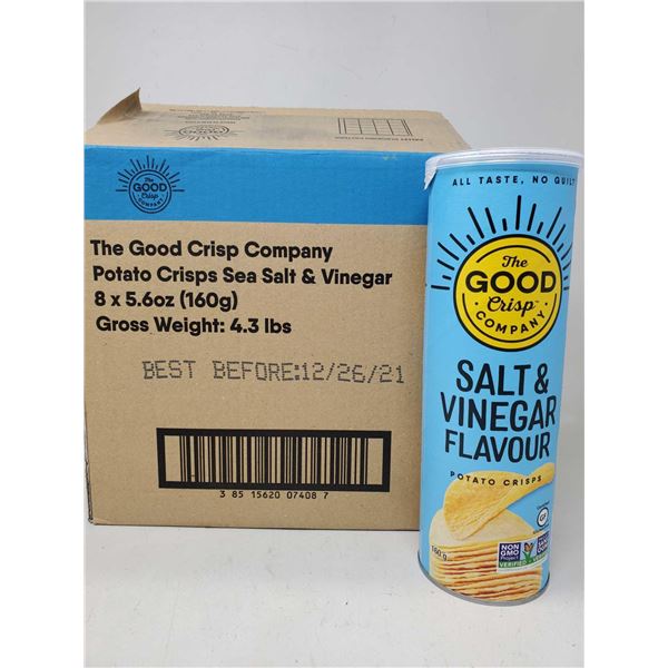 The Good Crisp Company-Salt & Vinegar Flavour Chips (8 x 160g)