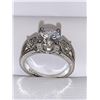 Image 1 : Ladies Brilliant Cut 1.0 carat solitaire Silver .925 Engagement wedding ring with side stones - NEW 