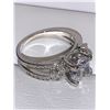 Image 3 : Ladies Brilliant Cut 1.0 carat solitaire Silver .925 Engagement wedding ring with side stones - NEW 