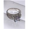 Image 4 : Ladies Brilliant Cut 1.0 carat solitaire Silver .925 Engagement wedding ring with side stones - NEW 