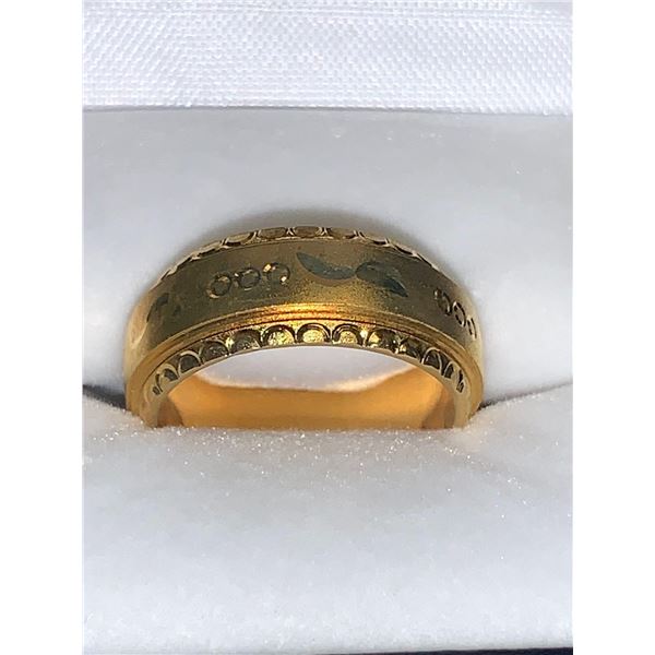 Gents Celtic Design 14K GP Spinning Ring NEW in gift box size 10