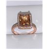Image 2 : Emerald Cut 1.2 Carat Solitaire Stone Engegement ring 14K Rose GP Ladies NEW Size 7