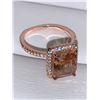 Image 3 : Emerald Cut 1.2 Carat Solitaire Stone Engegement ring 14K Rose GP Ladies NEW Size 7