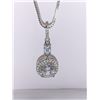 Image 1 : Round Cut 1.0 Carat Solitaire cluster Pendant and Chain Set NEW