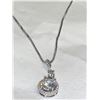 Image 3 : Round Cut 1.0 Carat Solitaire cluster Pendant and Chain Set NEW