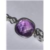 Image 4 : Ladies .925 Silver Tennis Style Bracelet set with 10.8 Carats of Amethyst Stones Bracelet NEW