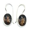 Image 1 : Silver Smokey Quartz(12.6ct) Hand Made Earrings (~weight 5.9g) Silver NEW