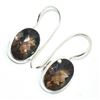 Image 3 : Silver Smokey Quartz(12.6ct) Hand Made Earrings (~weight 5.9g) Silver NEW