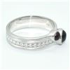 Image 2 : Silver Red Garnet(1.15ct) Rhodium Plated Mat Finish Ring (~weight 5.5g) NEW size 7