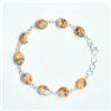 Image 1 : RARE Silver Oyster Turquoise(24.5ct) Hand Made Tennis Bracelet (~weight 9.2g)