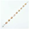 Image 3 : RARE Silver Oyster Turquoise(24.5ct) Hand Made Tennis Bracelet (~weight 9.2g)