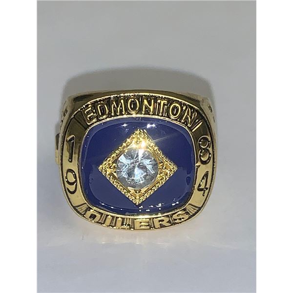 Edmonton Oilers NHL Stanley Cup Champions 1984 Wayne Gretzky commemorative Championship ring