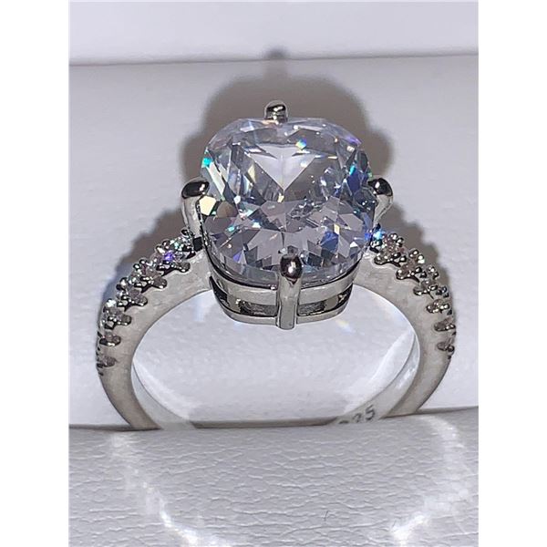 Ladies 1.3 Carat Pillow cut Solitaire Stone Vera Wang Style EWngagement ring NEW Size 7