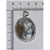 Image 1 : Rare Oversized Dendrite Opal Pendant Set in .925 Silver measures 3 x 4mm NEW