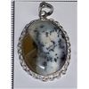 Image 2 : Rare Oversized Dendrite Opal Pendant Set in .925 Silver measures 3 x 4mm NEW