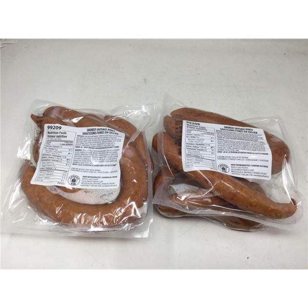 Maple Leaf Smoked Sausage Rings Lot of 2 x 800g