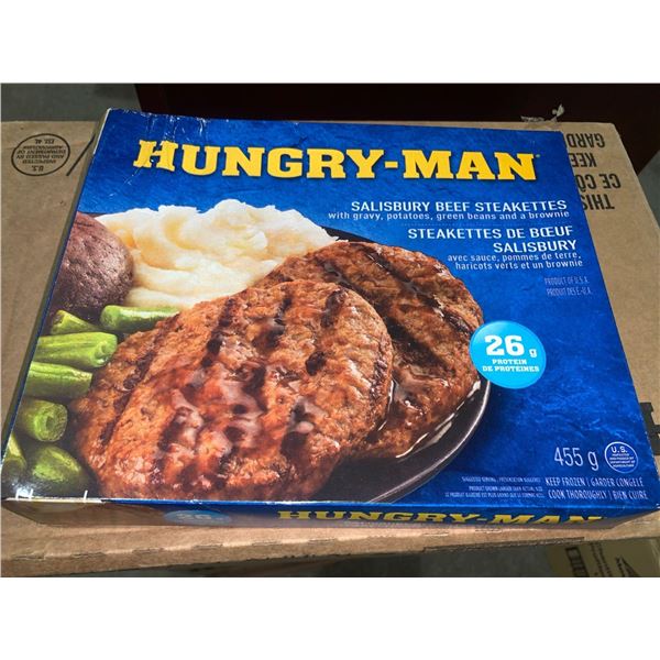 Hungry Man Salisbury Steak Dinner Case lot of 8 x 455g