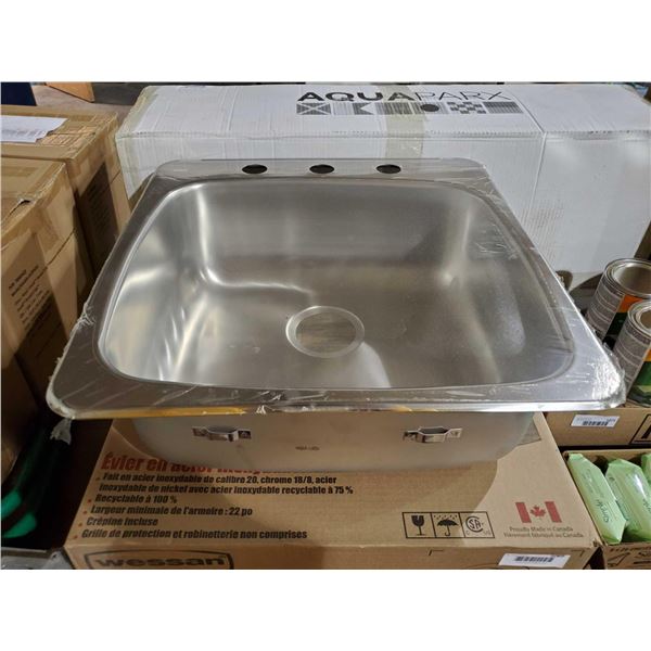 *NEW* - Wesscan 22" 20 Gauge Stainless Steel Single Sink
