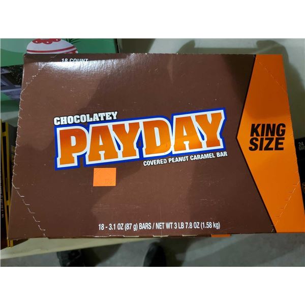 Payday Peanut & Caramel Chocolate Candy Bar 18 X 3.1oz Bars