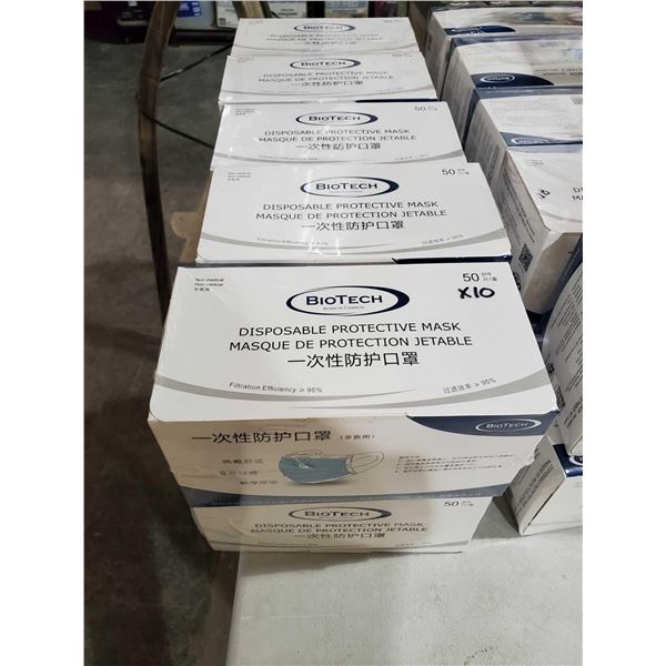 *NEW* - BioTech Disposable Face Masks 10X50