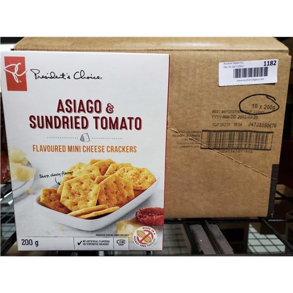 PC Asiago & Sundried Tomato Flavored mini Cheese Crackers 10X200g