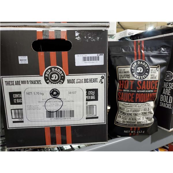 Pop Daddy Hot Sauce Pretzels 12X212g