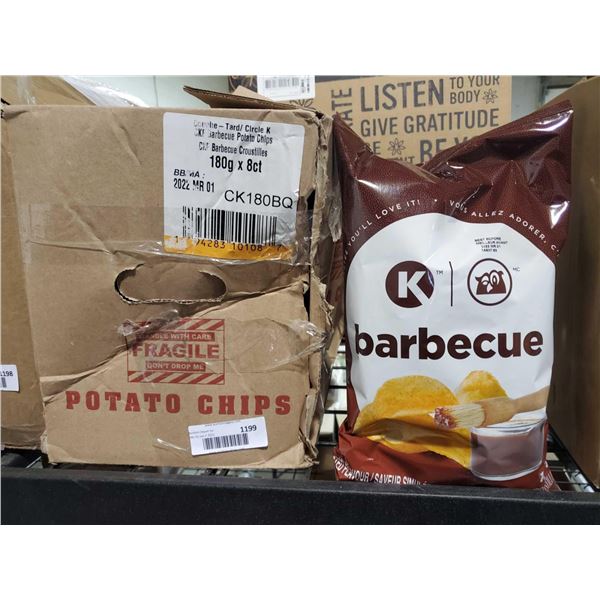 Circle K BBQ Potato Chips 8X180g