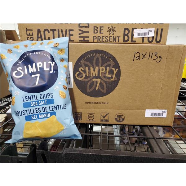 Simply 7 Sea Salt  Lentil Chips 12X113g