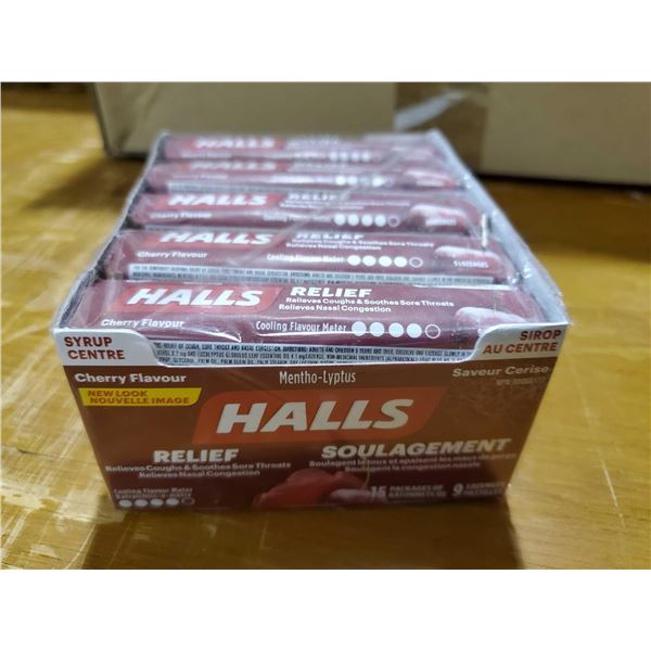 Halls Syrup Center Cherry Flavor 15X9 Lozenges