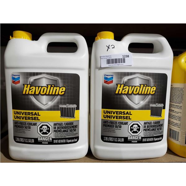 Halvoline Universal Anti-freeze/Coolant  Premixed 50/50 2x3.785L