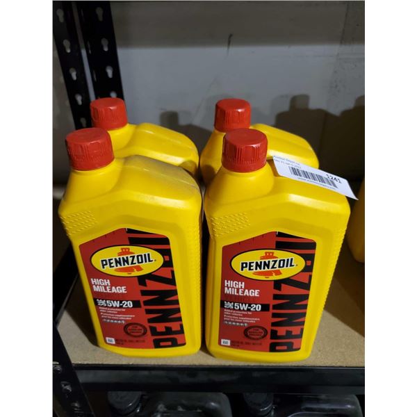 Pennzoil High Mileage 5W20 Motor Oil 4X946ml