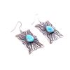 Image 2 : Navajo Sterling Silver & Turquoise Signed Earrings