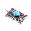 Image 4 : Navajo Sterling Silver & Turquoise Signed Earrings