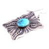 Image 5 : Navajo Sterling Silver & Turquoise Signed Earrings