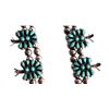 Image 10 : Navajo Petite Point Turquoise Squash Blossom 1940-