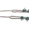 Image 12 : Navajo Petite Point Turquoise Squash Blossom 1940-