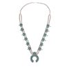 Image 4 : Navajo Petite Point Turquoise Squash Blossom 1940-