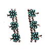 Image 9 : Navajo Petite Point Turquoise Squash Blossom 1940-