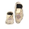 Image 18 : Cheyenne Beaded Hide Hard Sole Moccasins c. 1880