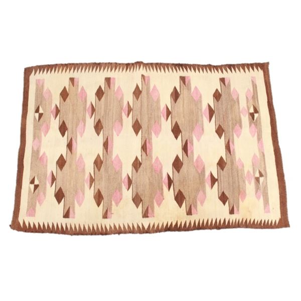 Navajo Old Crystal Eye Dazzler Trade Rug c. 1930's