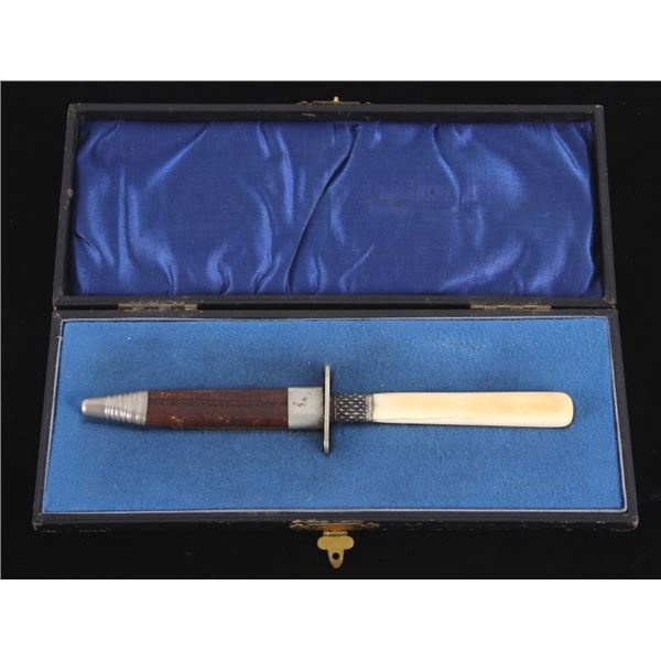 Fabyan Knife Co. Bone Handle Dagger & Scabbard