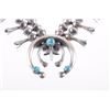 Image 3 : Navajo Mitchell Silver & Turquoise Squash Blossom