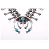 Image 6 : Navajo Mitchell Silver & Turquoise Squash Blossom